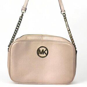 MICHAEL KORS - FULTON LG CROSSBODY BAG PURSE CREAM PINK